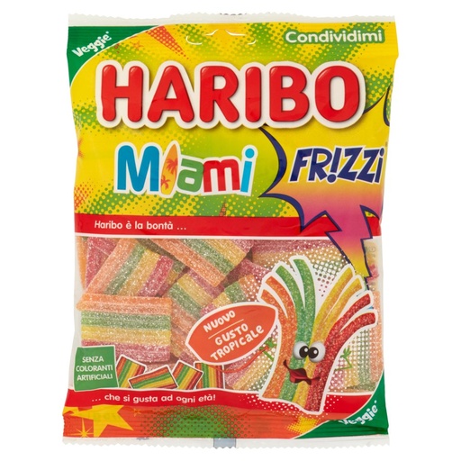 [000012325] Haribo Caramelle Miami Frizzi Busta Gr.175