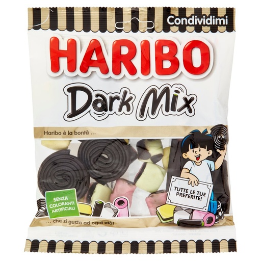 [000012831] Haribo Caramelle Dark Mix Busta Gr.175