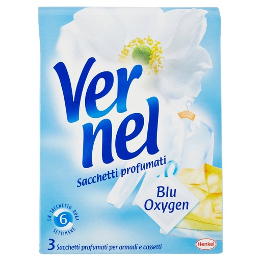 [000012926] Vernel Sacchetti Profumati per Armadi e Cassetti Pz.3