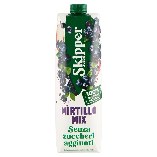 [000013315] Zuegg Skipper Succo Mirtillo Mix senza Zuccheri Aggiunti Lt.1