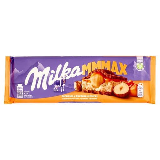 [000013847] Milka Tavoletta di Cioccolato al Latte con Caramello e Nocciole Gr.300