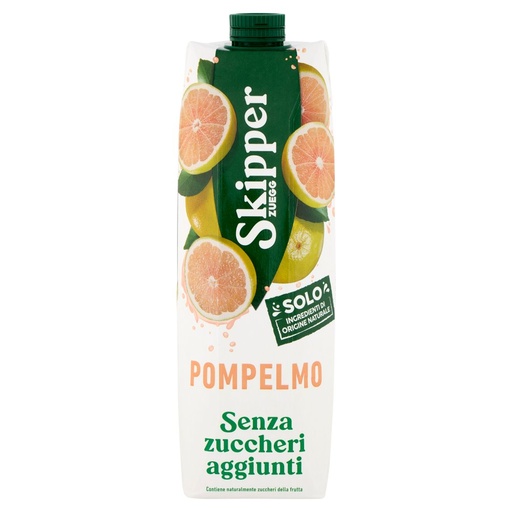 [000013902] Zuegg Skipper Succo Pompelmo senza Zuccheri Aggiunti Lt.1