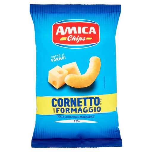 [000014121] Amica Chips Cornetti di Mais Gusto Formaggio Gr.125