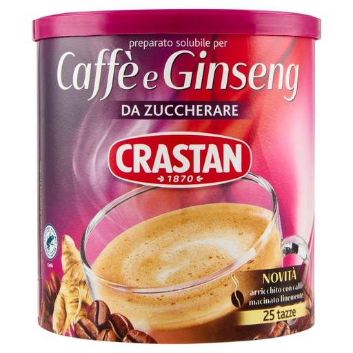 [000014171] Crastan Preparato Solubile per Ginseng & Caffè in Barattolo da Zuccherare Gr.200