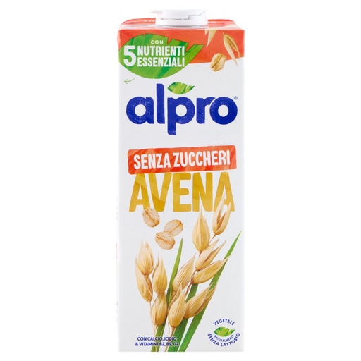 [000014233] Alpro Bevanda all'Avena 100% Vegetale con Vitamine senza Zucchero Lt.1