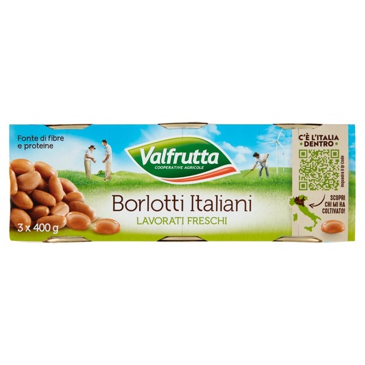 [000014614] Valfrutta Fagioli Borlotti Italiani Gr.400