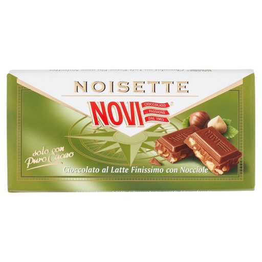 [000014698] Novi Tavoletta Noisette di Cioccolato al Latte con Nocciole Gr.100