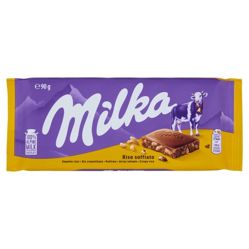 [000014756] Milka Tavoletta di Cioccolato al Latte con Riso Soffiato Gr.100