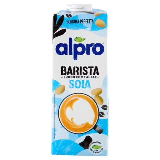 [000014875] Alpro Barista Bevanda alla Soia 100% Vegetale a Basso Contenuto di Grassi e Senza Lattosio Lt.1