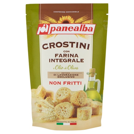 [000015783] Panealba Crostini con Farina Integrale e Olio di Oliva Gr.80