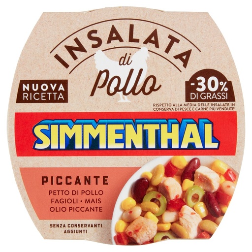 [000016807] Simmenthal Insalata di Pollo Fagioli e Olio Piccante Gr.160