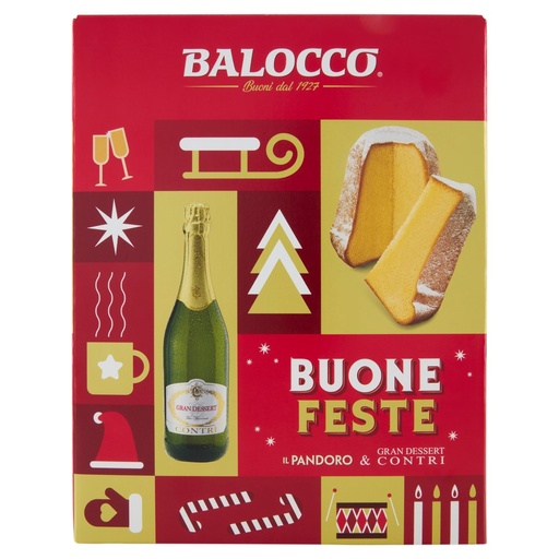 [000018844] BALOCCO BUONE FESTE PANDORO+BOTTIGLIA CO