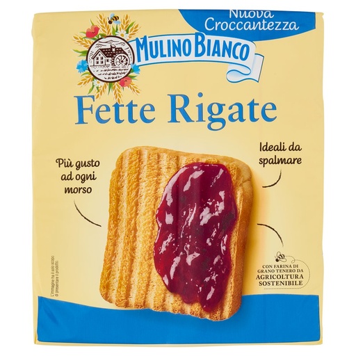[000019163] Mulino Bianco Fette Biscottate Rigate Gr.315