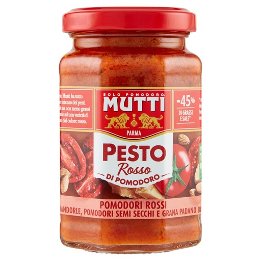 [000021811] Mutti Pesto Rosso di Pomodoro Gr.180