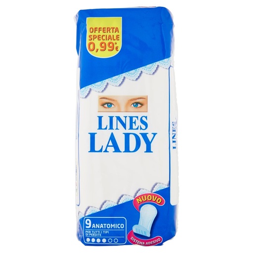 [000022881] Lines Lady Assorbenti Anatomici Pz.9