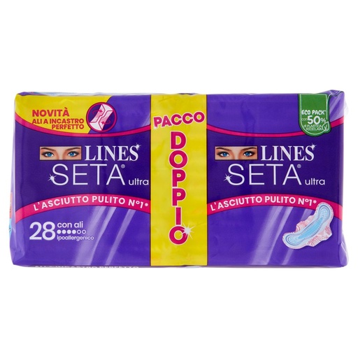 [000022893] Lines Seta Ultra Assorbenti con Ali Pz.28