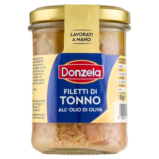 [000023358] Donzela Filetti di Tonno all'Olio di Oliva Gr.190