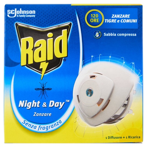 [000023576] Raid Night & Day Insetticida Liquido Elettrodiffusore + Ricarica