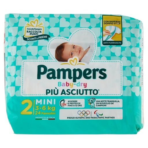[000025233] PAMPERS PANNOLINI BABY DRY MINI 24 PZ