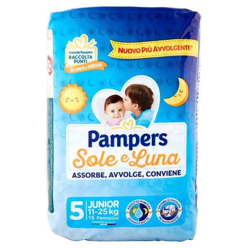 [000025239] PAMPERS PANNOLINI SOLE&LUNA JUNIOR 16 PZ