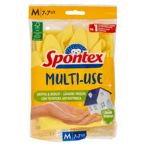 [000025634] Spontex Guanti Casalinghi Milleusi Extra Taglia M
