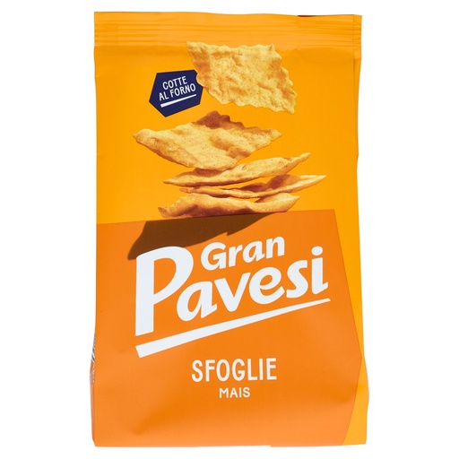 [000035947] Gran Pavesi le Sfoglie Mais Snack Cotto al Forno Gr.150