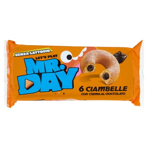 [000036223] Mr.Day Ciambelle con Crema al Cioccolato Pz.6 Gr.300