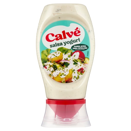 [000036465] Calvé Salsa al Gusto Yogurt Panna Acida ed Erba Cipollina Top Down Ml.240