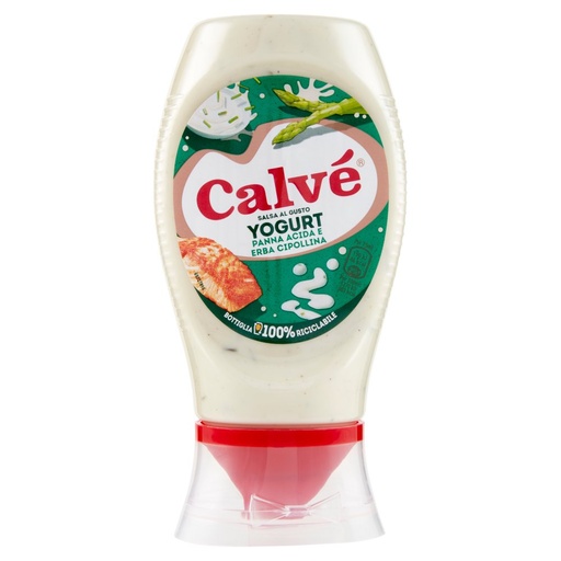 [000036465] Calvé Salsa al Gusto Yogurt Panna Acida ed Erba Cipollina Top Down Ml.240