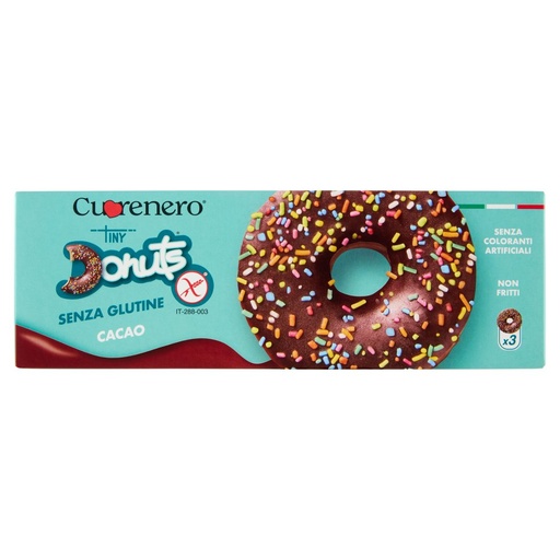 [000036957] Cuorenero Donuts al Cacao Pz.3 Gr.111