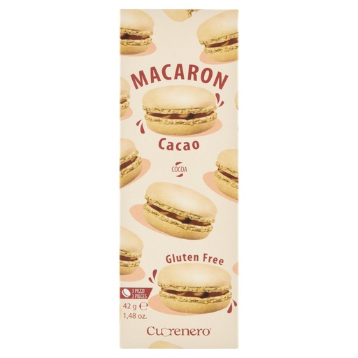 [000036961] Cuorenero Macarons al Cacao Pz.3 Gr.42