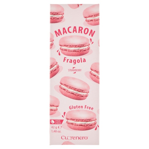 [000036963] Cuorenero Macarons alla Fragola Pz.3 Gr.42