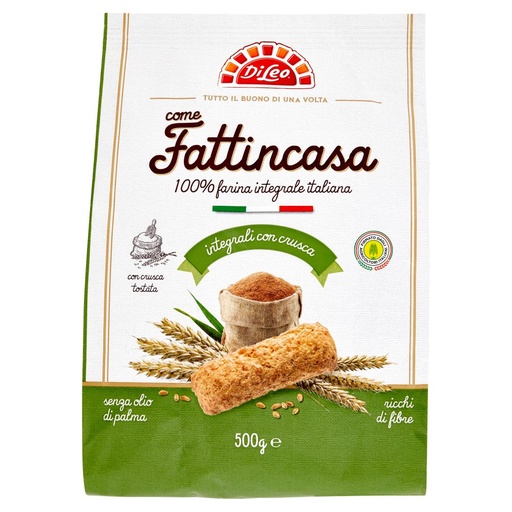 [000037001] Di Leo Biscotti Come Fattincasa Integrali con Crusca Gr.500