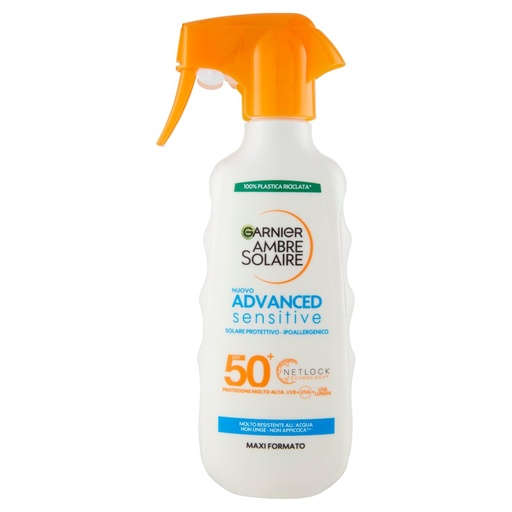 [000037085] Garnier Ambre Solaire Spray Protezione Solare Acqua UV Arricchita Con Aloe Vera IP 20 Ml.150