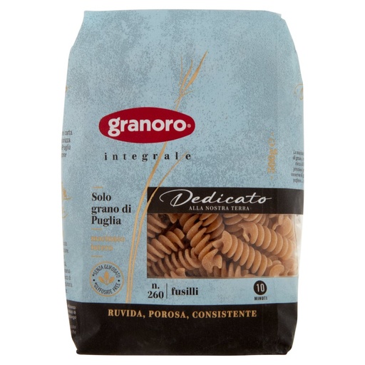 [000037112] Granoro Dedicato Fusilli Integrali Gr.500