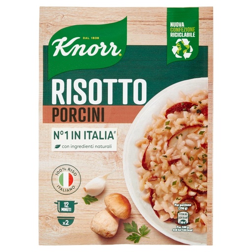 [000037151] Knorr Risotteria Risotto ai Funghi Porcini Piu' Cremoso Gr.175