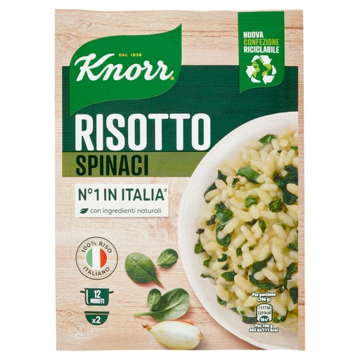 [000037154] Knorr Risotteria Risotto Spinaci Piu’ Cremoso Gr.175