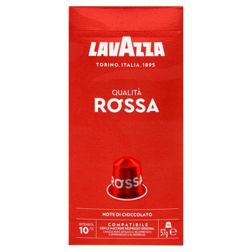 [000037185] Lavazza Capsule Compatibili Nespresso Original Qualità Rossa Pz.10 Gr.57