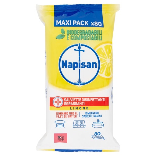 [000037248] Napisan Salviette Bio Limone Pz.80