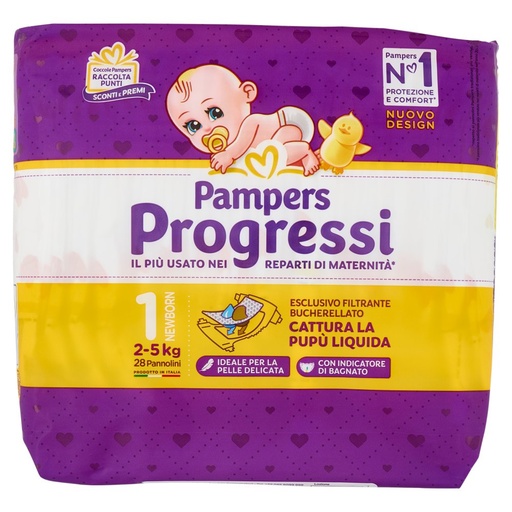 [000037276] PAMPERS PROGRESSI NEW BORN X 28 KG. 2-5