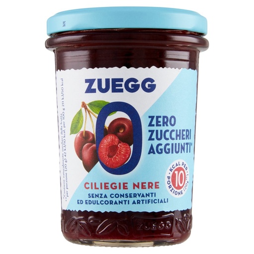 [000037415] Zuegg Confettura di Ciliegie Nere Zero Zuccheri Aggiunti Gr.220