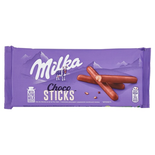 [000037553] Milka Choco Sticks Biscotti Ricoperti di Cioccolato al Latte Gr.112