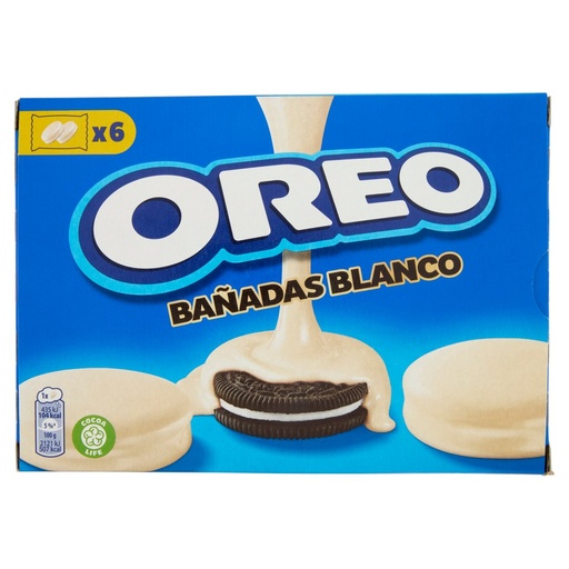 [000037616] Oreo Banadas Bianco Biscotti con Copertura di Cioccolato Bianco Gr.246