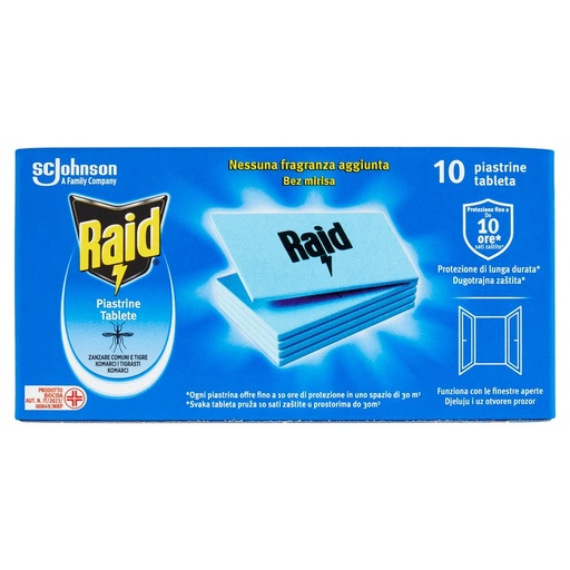[000038877] Raid Piastrine Antizanzare Pz.10