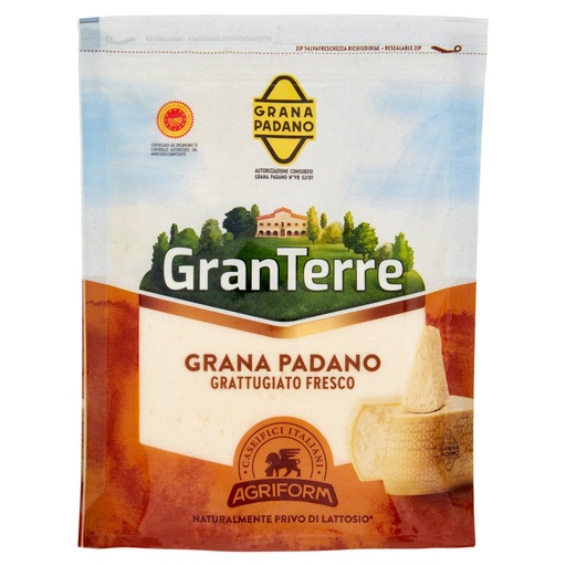 [801510219] Agriform GranTerre Grana Padano DOP Grattugiato Fresco Gr.200