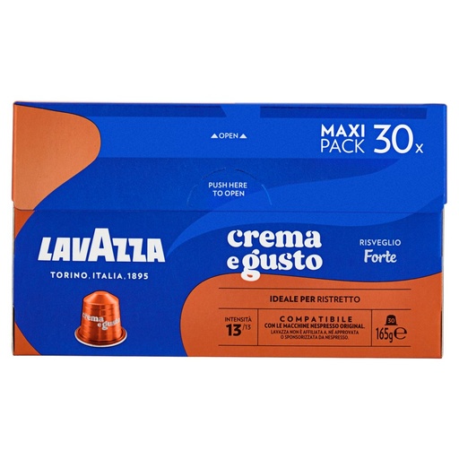 [801510245] Lavazza Capsule Compatibili Nespresso Original Crema e Gusto Forte Pz.30 Gr.165