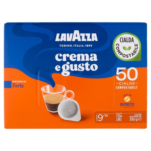 [801510252] Lavazza Cialde Caffè Crema e Gusto Forte Pz.50 Gr.350