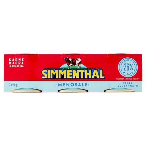 [801510325] Simmenthal Carne in Gelatina Vegetale Menosale Gr.90 Pz.3