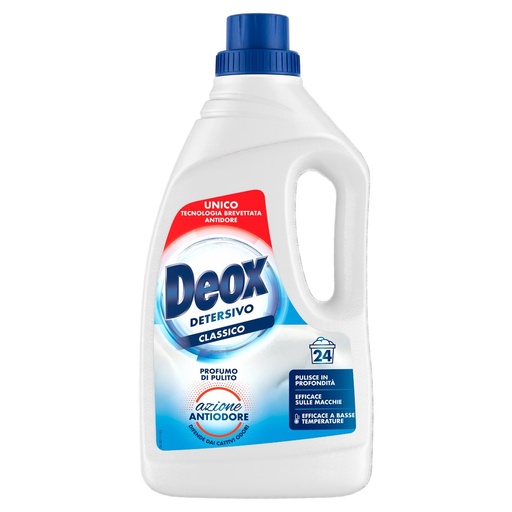 [801510849] Deox Detersivo Lavatrice Liquido Classico 24 Lavaggi Ml.1200