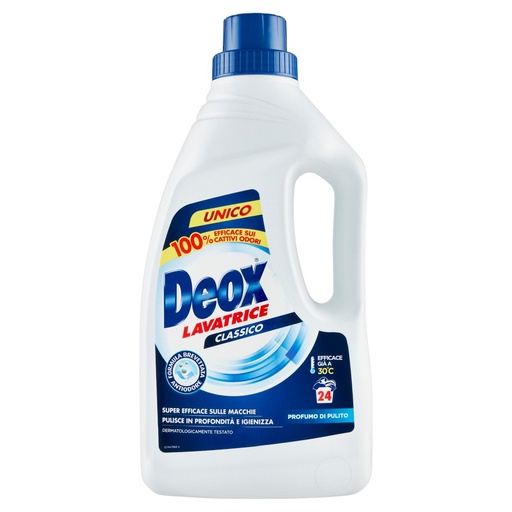 [801510849] Deox Detersivo Lavatrice Liquido Classico 24 Lavaggi Ml.1200